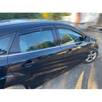 Дефлекторы окон Ford Focus III 2011-2019 Sedan/HB накладные (DEFL) Q2-2